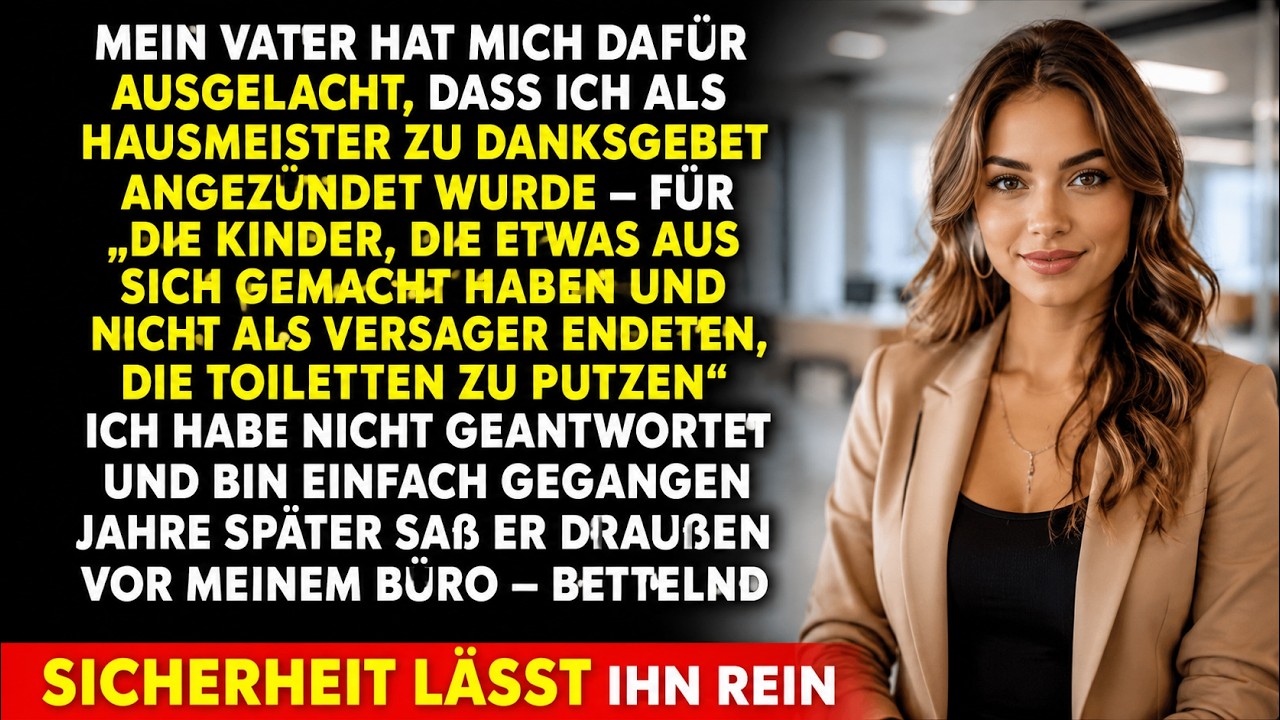 Der Moment, als mein Vater an Thanksgiving sein Glas hob und sagte: „Auf die Kinder, die etwas aus sich gemacht haben – und die nicht damit enden mussten, Toiletten zu putzen“, erstarb das Lachen...