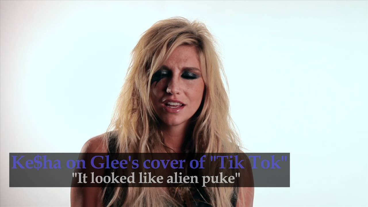 Ke Ha Talks Glee S Cover Of Tik Tok Youtube