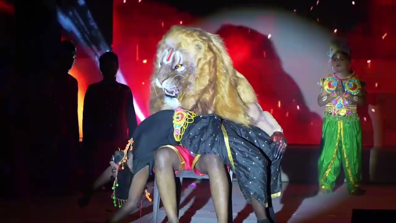 Mahavatar Narasimha Recreation in  Ashram school ( Annual day) kovaipudur CBE