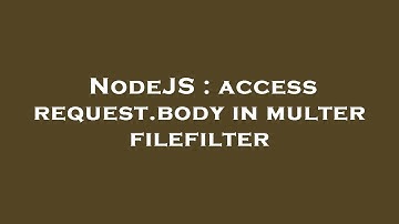 NodeJS : access request.body in multer filefilter