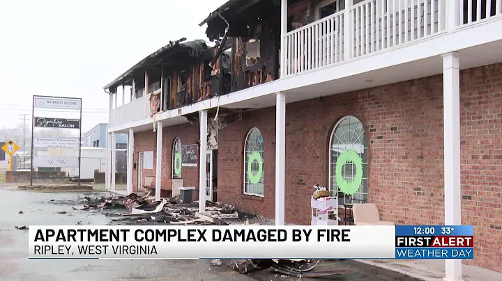 Apartment complex damaged by fire