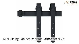 Mini Sliding Cabinet Door Kit Carbon Steel 72"