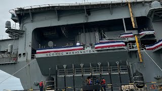 A bordo do Porta Aviões Americano George Washington CVN 73 no Rio de Janeiro -