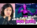 Vocal Coach Reacts to Ariana Grande - POV (Live)