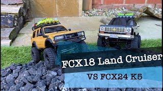 FMS FCX24 K5 VS FCX18 Land Cruiser - TWO OF THE BEST crawlers out there! #fms