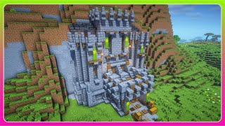 Castle with Mine - Minecraft build Tutorial