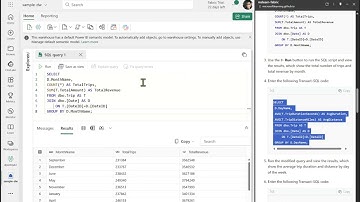 DP-600 Lab 7 Query a data warehouse in Microsoft Fabric