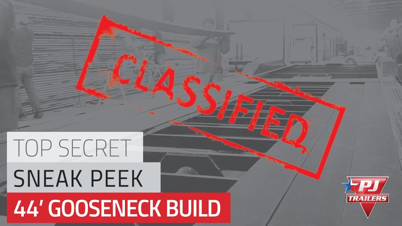 Sneak Peek! Top Secret 44' B8 Gooseneck Build - YouTube PJ Trailers