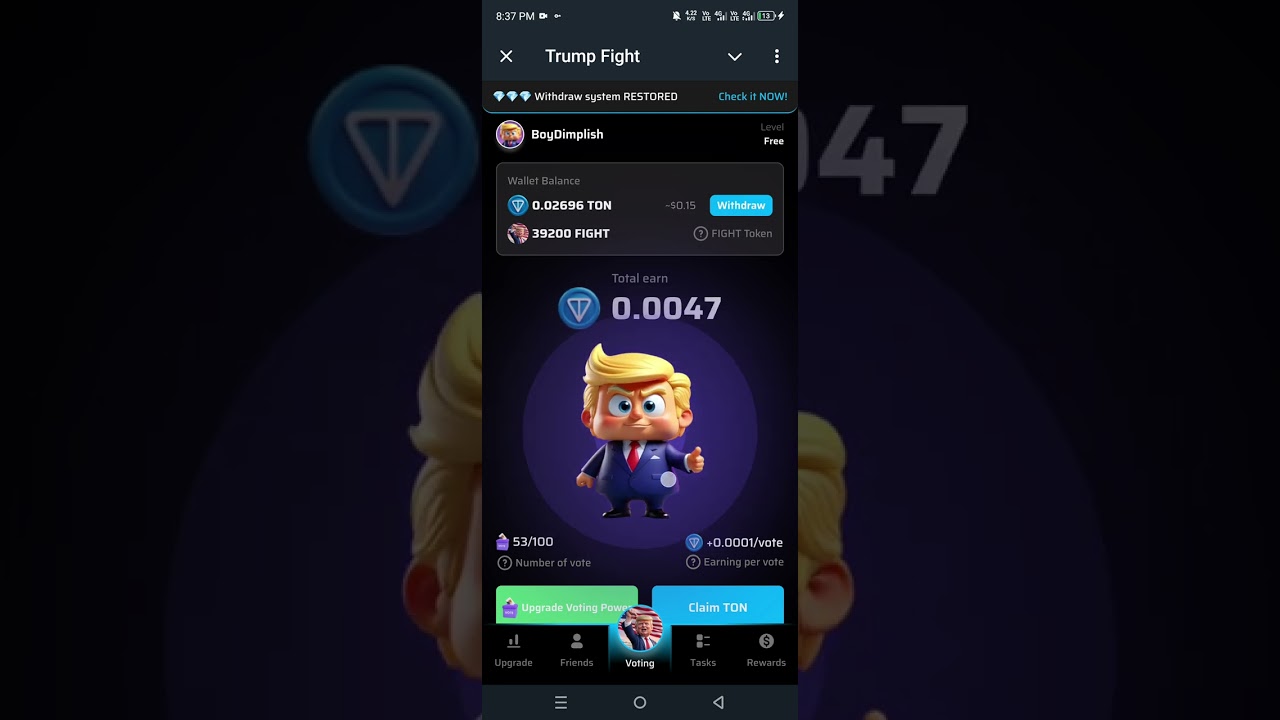 TrumpFight | New Ton Minning Project | Minning | Ton Minning | Link In Description|