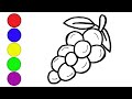 Как нарисовать виноград | How To Draw Grapes Step By Step 🍇 Grapes Drawing Easy