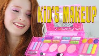 Testing Kid's Makeup / Full Face Children's Makeup Challenge | Nili POD