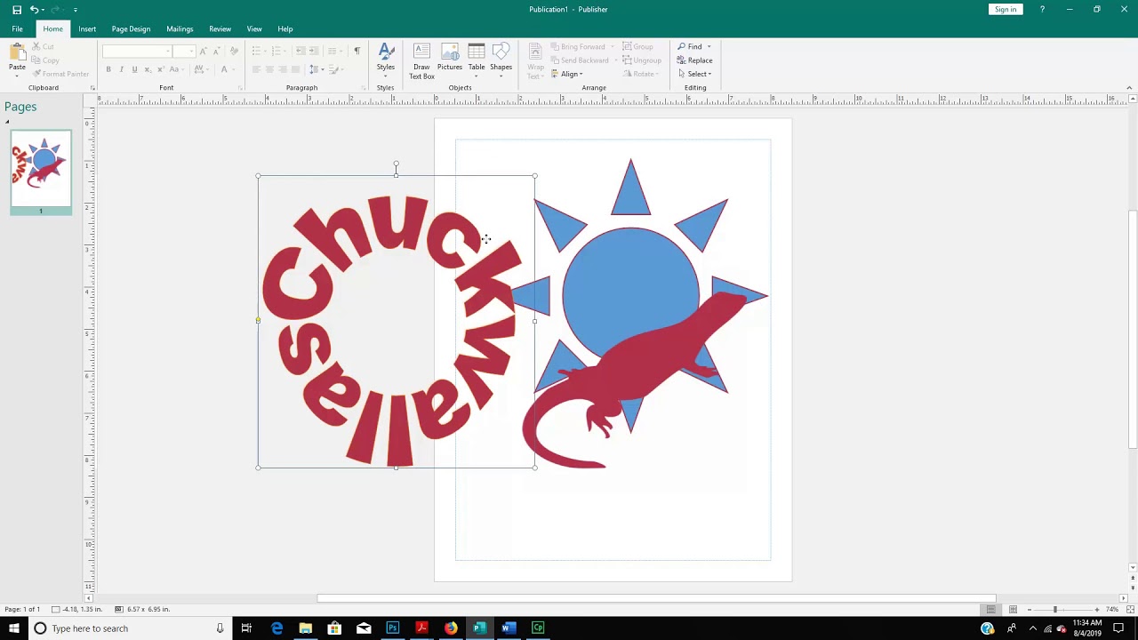 Create Logo Using Publisher - YouTube