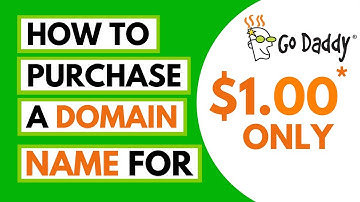 1 Dollar Domain - Godaddy Domain Promo Code