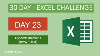DAY 23 | Dynamic array functions | 30 Day Excel Challenge | #dataanalysis #datascience #exceltips