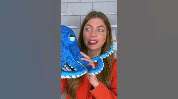 Thumbnail of Chocolate 🐙 VS Real Food Challenge #shorts