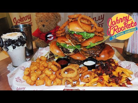 johnny-rockets-8lb-"jumbo-rocket"-double-burgers-challenge-in-miami!!