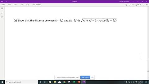 THINK ABOUT IT (a) Show that the distance between the points (r_1, θ_1) and (r_2, θ_2) is…