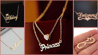Gold Name Locket Elegant Design Gold 