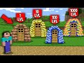 Minecraft NOOB vs PRO : WHICH RAREST PILE WILL NOOB UNBLOCK FOR 1000LVL VS 100LVL VS 10LVL VS 1LVL?