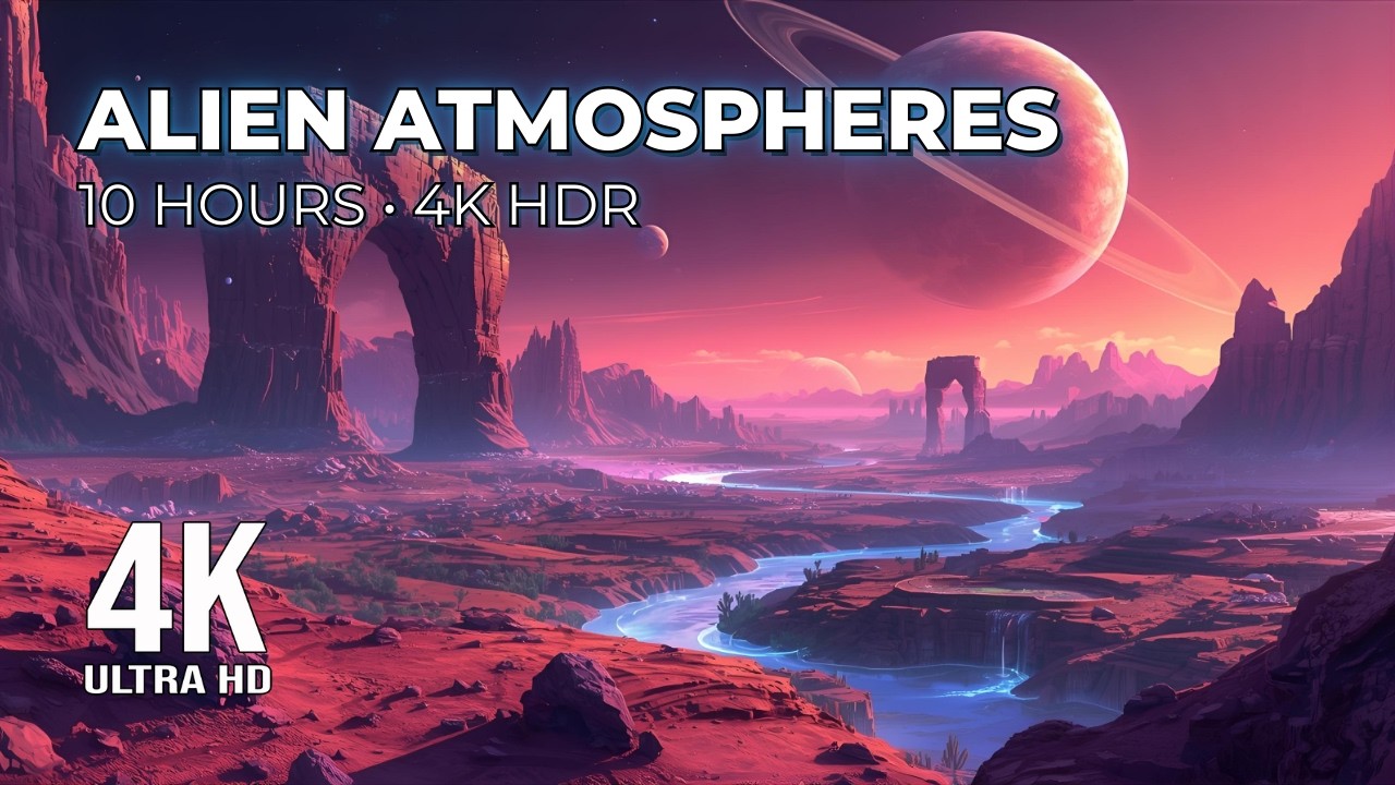 Атмосферы инопланетных миров в 4K HDR — 10-часовое погружение в глубины космоса