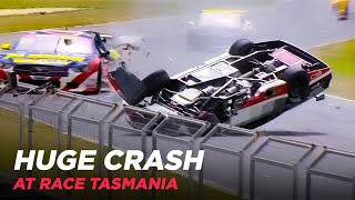 Trans Am Rollover crash at Symmons Plains SpeedSeries 2023