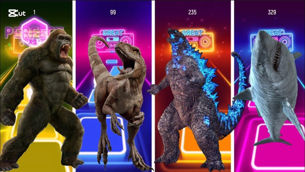 DescriptionJurassi🦖🦖 Mosasaurus VS TheDinasaurVs The Tyranosaurus Vs TheMegalodon Coffin I TilesHop🦖