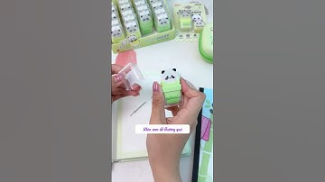 Tẩy con lăn gấu trúc dễ thương #stationery #review #study