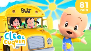 Las ruedas del autobús 🚌 y más canciones infantiles para bebés con Cleo y Cuquín