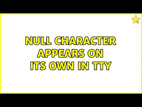 Null character appears