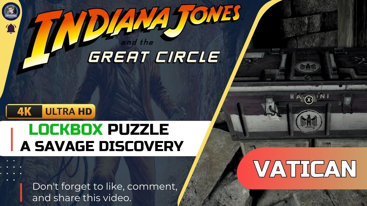 hide/ALIVEST perfect stage<1,000,000 cu… Indiana Jones and the Great Circle - Lockbox Puzzle [THE