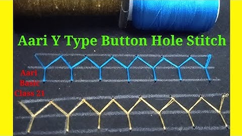 Aari Y Type Button Hole Stitch for beginners/Aari Work basic stitches/Aari tutorial class..