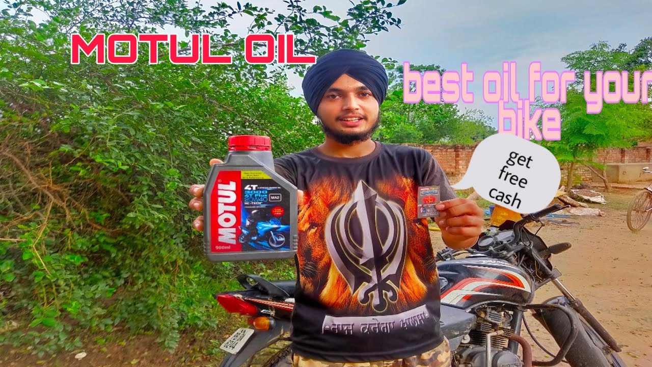 Best oil for your bike (MOTUL OIL)and get free cash coupon inside.घर में ही बदले मोटरसाइकिल का तेल।