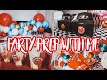 LIGHTNING MCQUEEN THEME PARTY PREP WITH ME!! *BALLOON GARLAND*