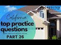 Top Questions Part 26 | California Real Estate State Exam Practice Questions