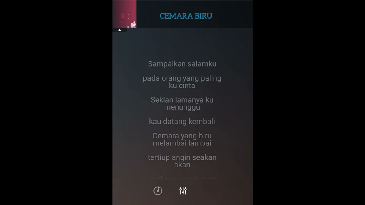 Cemara Biru Minus one with Lyrics