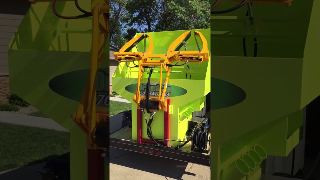 Trailer mounted Trash Can , Wheelie Bin cleaning equipment YouTube