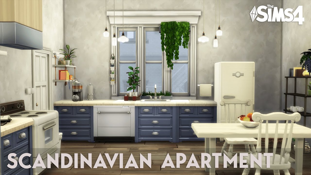 SCANDINAVIAN APARTMENT | No CC | Sims 4 Stop Motion Build - YouTube