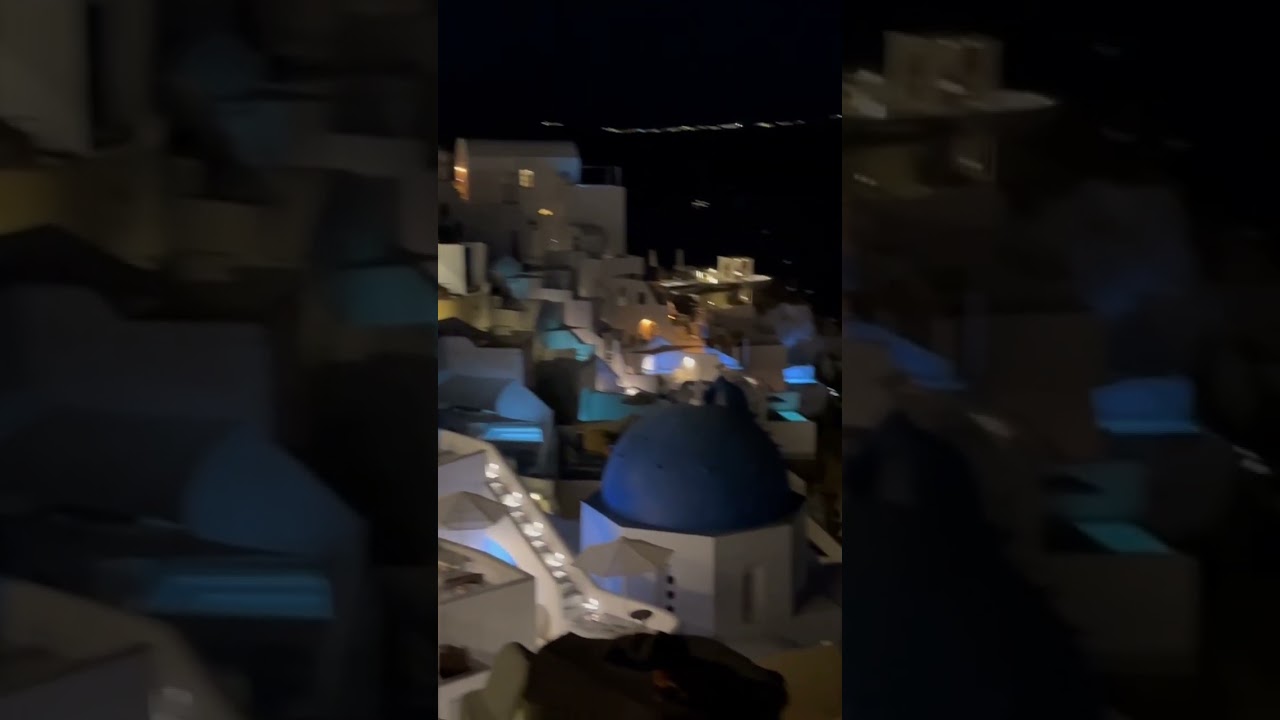 Santorini Oia Caldera View just after sunset 