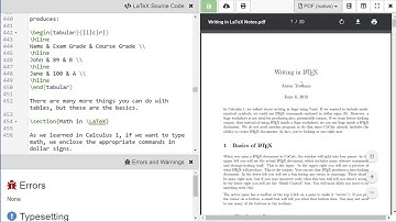 Writing in LaTex