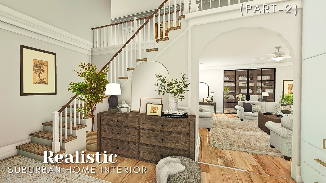 BLOXBURG| Realistic Suburban Home Interior (part-2) | House Build ...