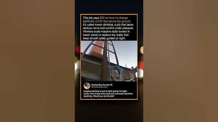 This job pays $35 an hour to change lightbulbs 2,000 feet above the ground.