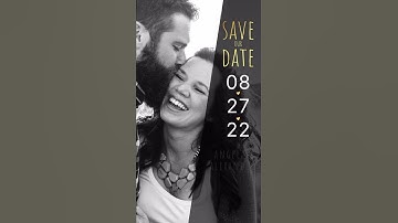 Minimalist Save the Date Video Invitation with your photo, Animated Wedding E Invite