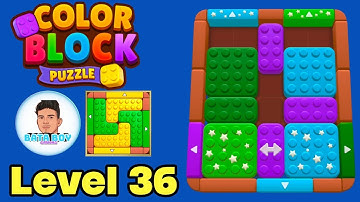 Color block puzzle 3d jam level 36 solution walkthrough
