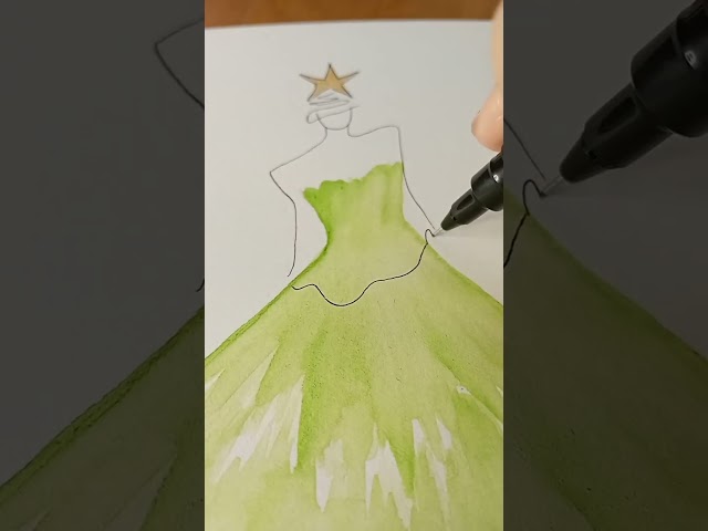 Dress fashion drawing design