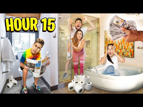 24 Hour LAST TO LEAVE RESTROOM Challenge! (Wins $10,000) | The Royalty Family