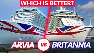 P&O Arvia vs Britannia  comparing Cabins, Food, Entertainment & more