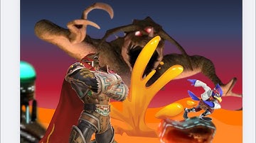 Battling a level 9 CPU with Ganondorf.