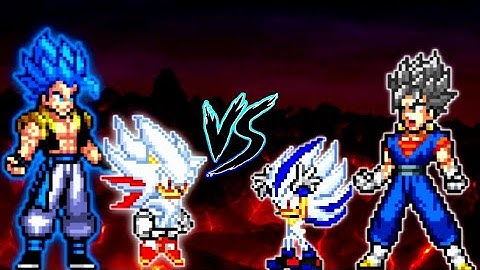 Gogeta V3.5 OP (AF) & Shadic V3 OP (AF) VS Vegito V3 OP (AF) & Sonow V3 OP (AF) in Jump Force Mugen