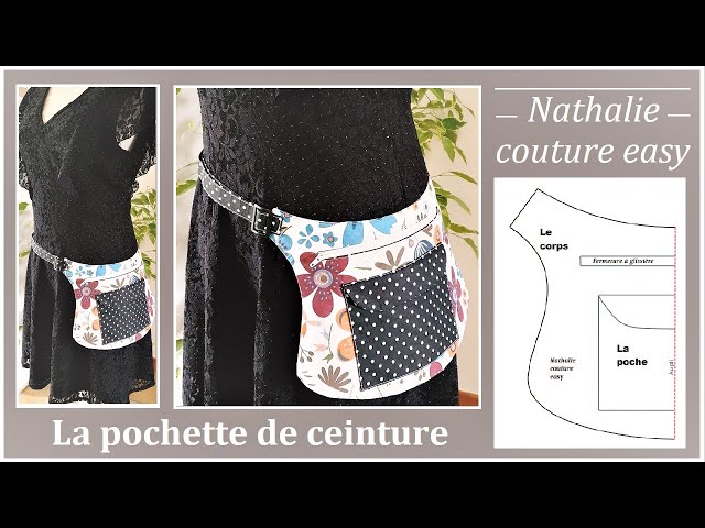 patron couture pochette ceinture smartphone PDF