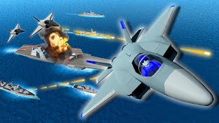 Destroying the Aircraft Carrier in a Modded Pitched Naval Battle in Ravenfield! screenshot 1